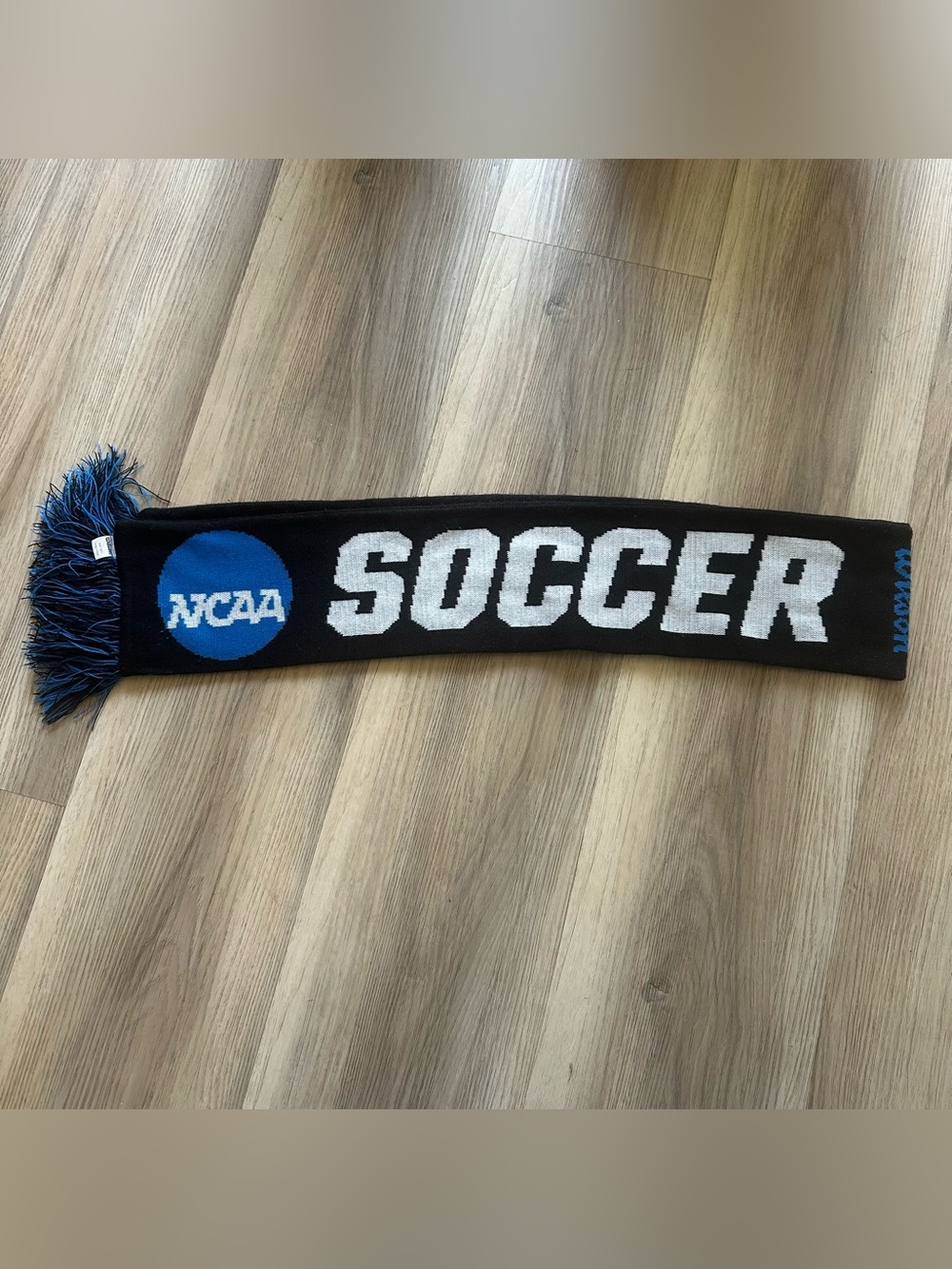 NCAA Black, White & Blue Soccer Knit Scarf